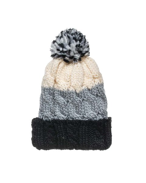 Beanie with thick knitting and pom pon one size (8-16 years)