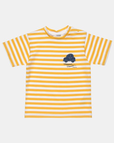 Set top with denim shorts with vehicles print (6 months-4 years)