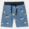 Set top with denim shorts with vehicles print (6 months-4 years)
