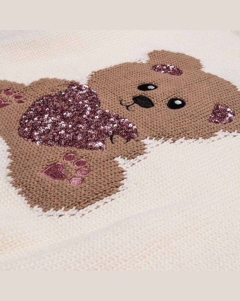 Sweater 100% cotton with sequins (12 months-5 years)