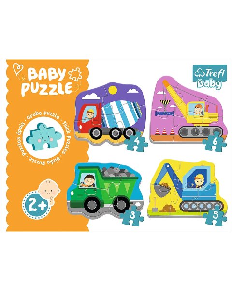 Παζλ baby Trefl Οχήματα εργασίας 4 σε 1 (2+ ετών)