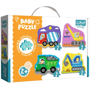 Παζλ baby Trefl Οχήματα εργασίας 4 σε 1 (2+ ετών)