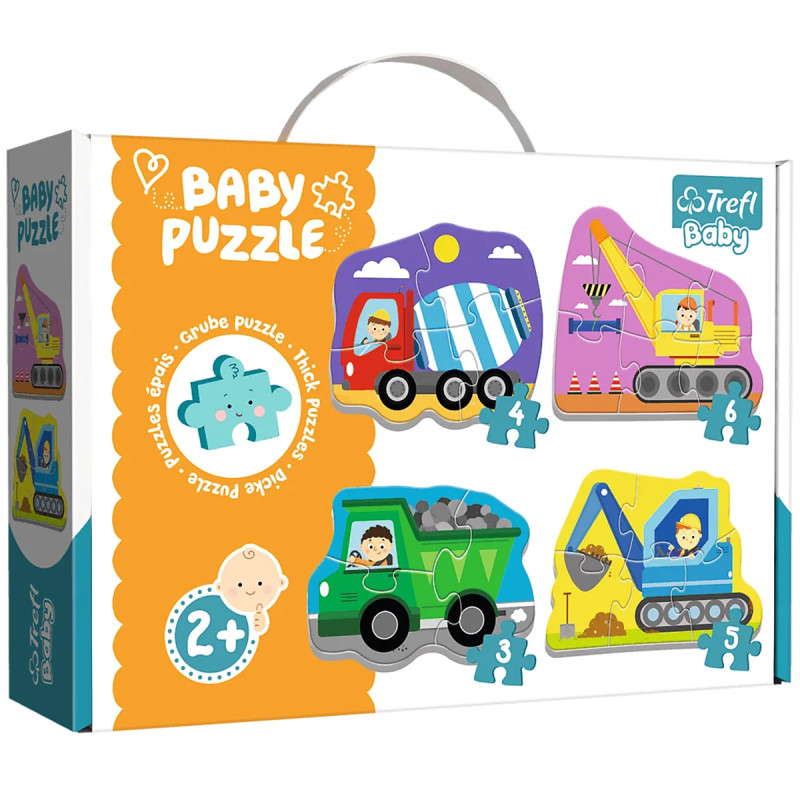 Παζλ baby Trefl Οχήματα εργασίας 4 σε 1 (2+ ετών)
