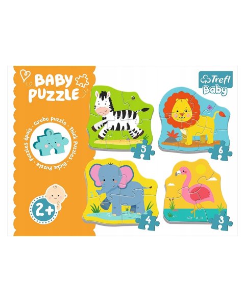 Puzzle baby Trefl Jungle Animals 4 in 1 (2+ years)
