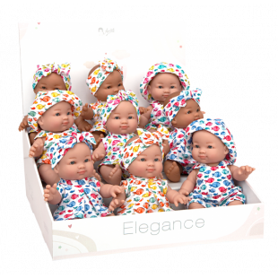 Toy baby doll in 5 colors and a light vanilla scent (2+ years)