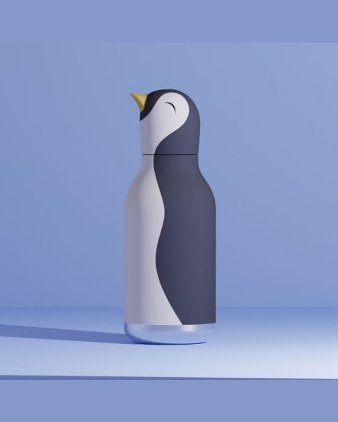 Water bottle thermos stainless steel Asobu Besties penguin
