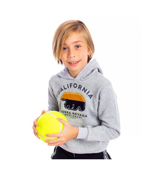 Long sleeve top cotton fleece blend with patch (6-16 years)