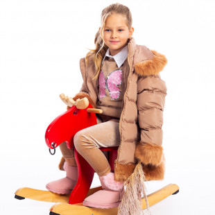 Jacket with faux fur details (6-16 years)