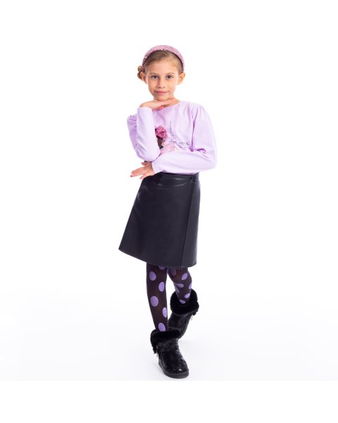 Skirt with leather look (6-14 years)
