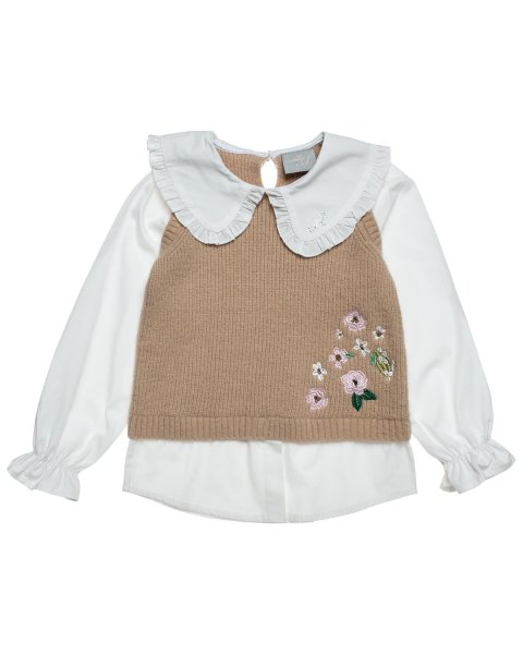Set shirt with knitted top, shorts and tights (12 months-5 years)