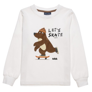 Long sleeve top with embossed print (12 months-5 years)