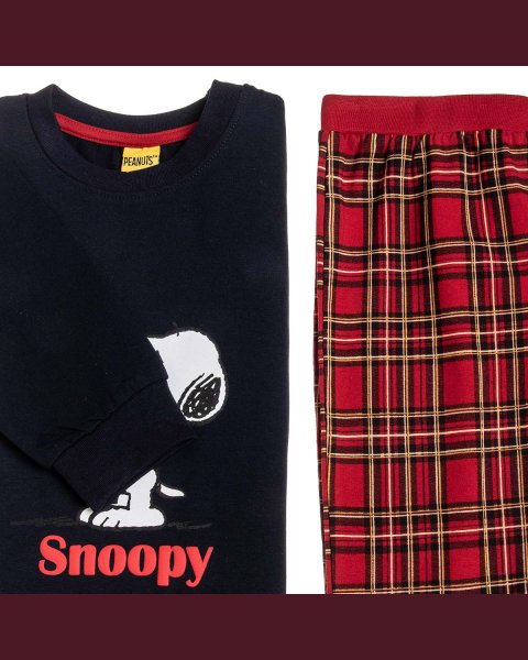 Πυτζάμα Snoopy με ανάγλυφα γράμματα (18 μηνών-12 ετών)