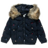 Jacket with ebroideries and eco fur lining (12 months-5 years)