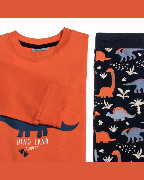 Pajamas dino with embossed design (18 months-8 years)