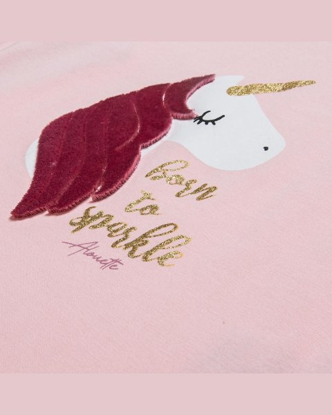 Pajamas unicorn with embossed design (18 months-8 years)