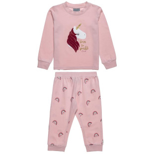 Pajamas unicorn with embossed design (18 months-8 years)