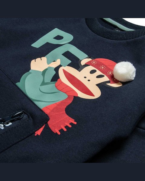Long sleeve top cotton fleece blend Paul Frank with print (12 months-5 years)