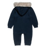 Knitted pramsuit with eco fur (1-12 months)