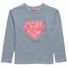 Long sleeve top with waffle texture detail and strass (6-14 years)