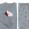 Pajamas unicorn with embossed design (6-14 years)