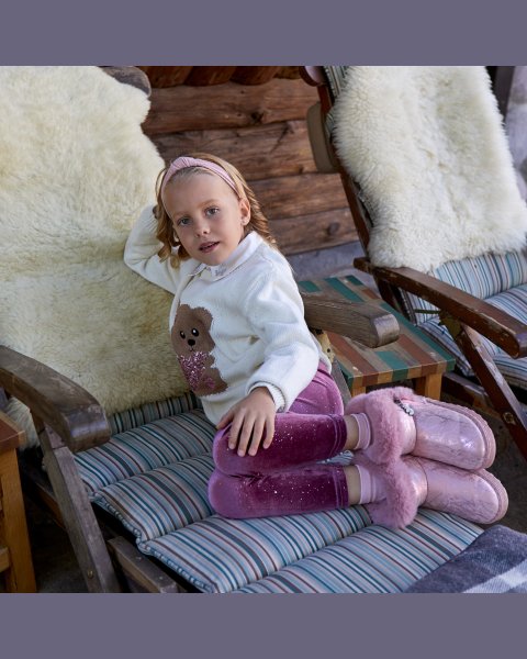 Sweater 100% cotton with sequins (12 months-5 years)
