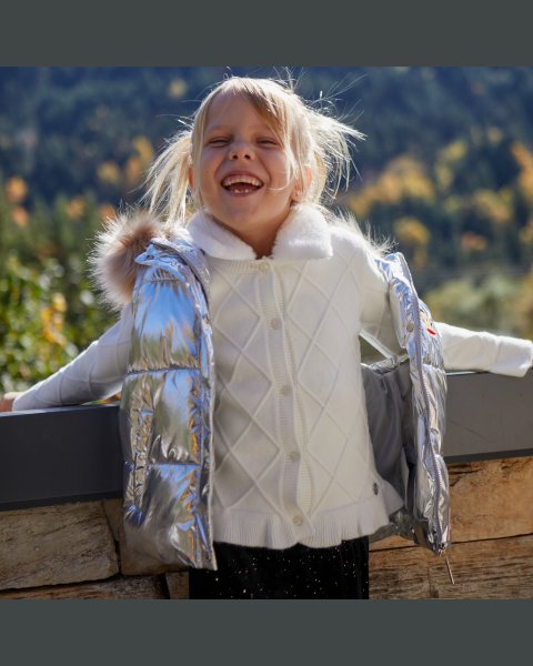 Knitted cardigan with viscose (18 months-5 years)