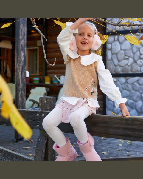 Set shirt with knitted top, shorts and tights (12 months-5 years)