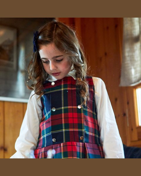 Sleeveless dress checkered (6-14 years)