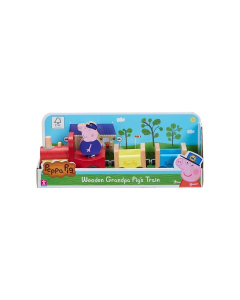Ξύλινο τρενάκι Peppa Pig το Τρένο του Παππού Γουρουνάκι