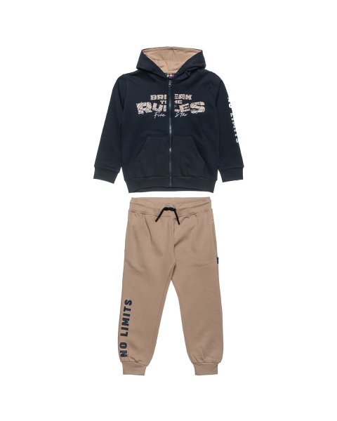 Tracksuit cotton fleece blend Five Star with embossed elements (6-16 years)