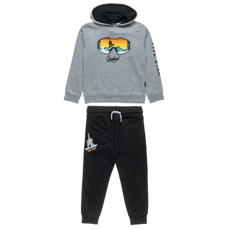 Tracksuit cotton fleece blend Five Star with embossed design (6-14 years)