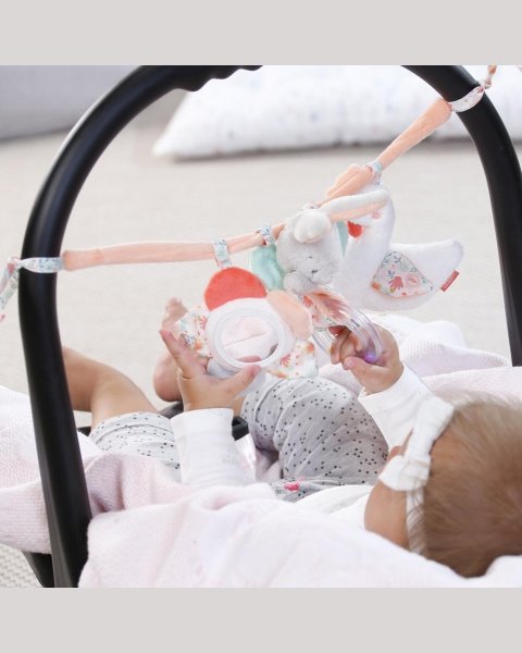 Plush pram chain Fehn pink (0+ months)