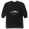 Dress cotton fleece blend with shiny embroidery (6-14 years)