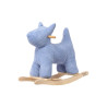 Toy label label from natural wood Rocking dog blue (18+ months)