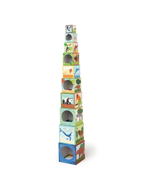 Toy Scratch Stack & puzzle tower Animals of the world (12+ months)
