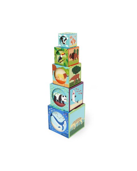 Toy Scratch Stack & puzzle tower Animals of the world (12+ months)