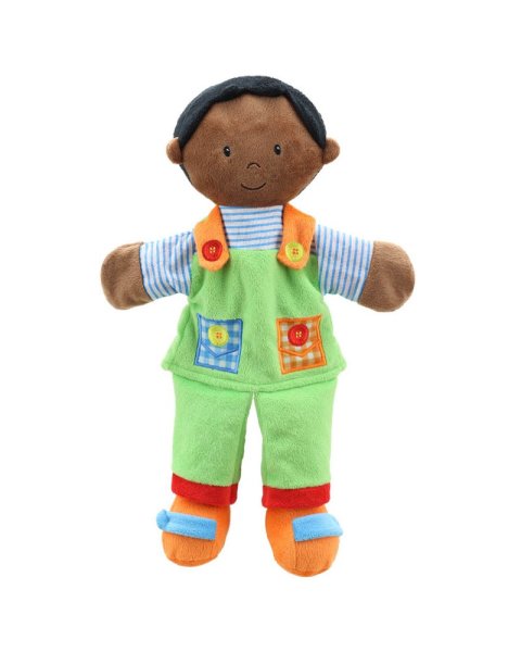 Hand puppet boy (green) - The Puppet Company