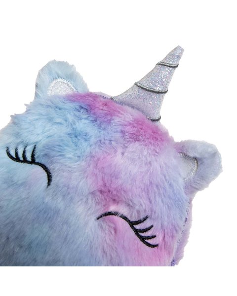 Crossbody unicorn bag with fluffy texture and glitter