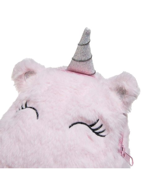 Crossbody unicorn bag with fluffy texture and glitter