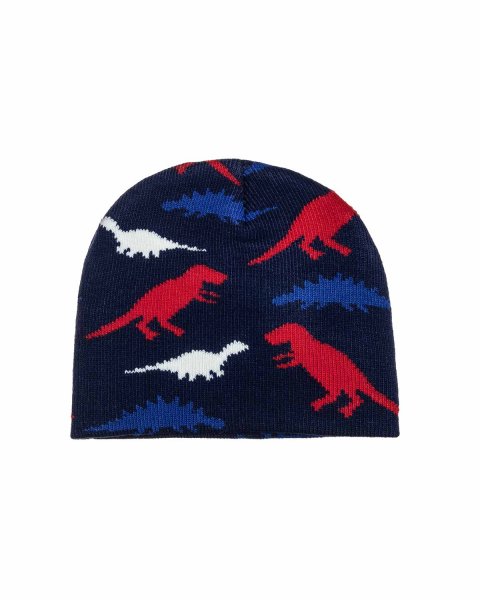 Beanie with dino print one size (9 months-4 years)
