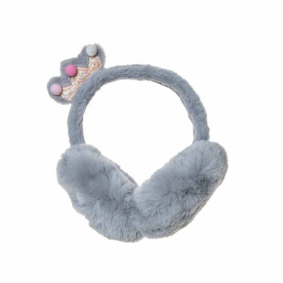 Fluffy Earmuffs with glitter crown (5-10 years)