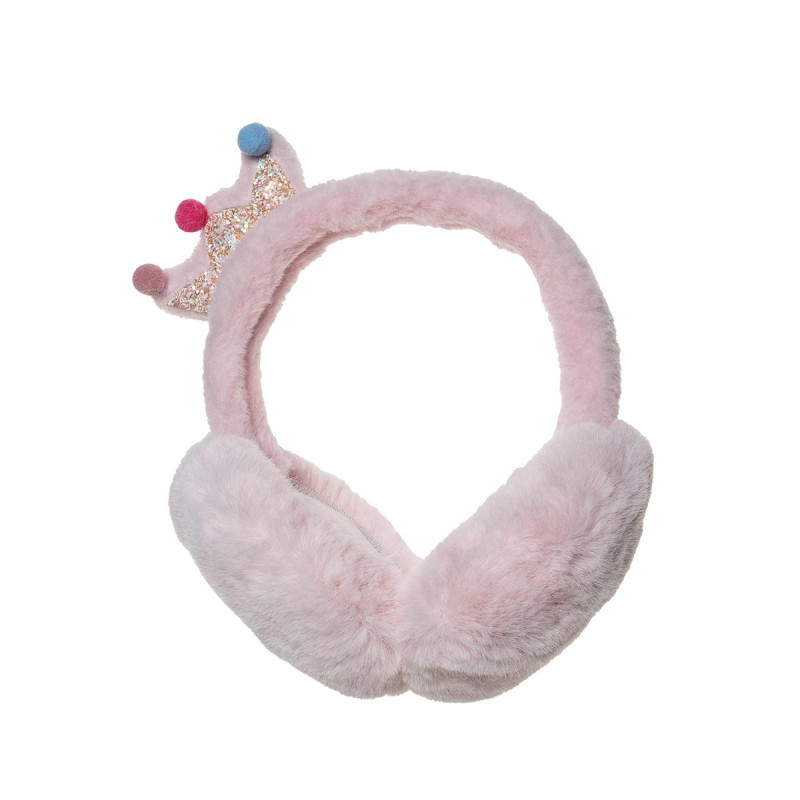 Fluffy Earmuffs with glitter crown (5-10 years)