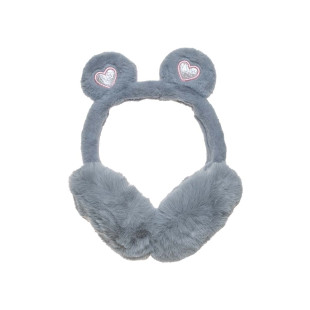 Fluffy Earmuffs with hearts (5-10 years)