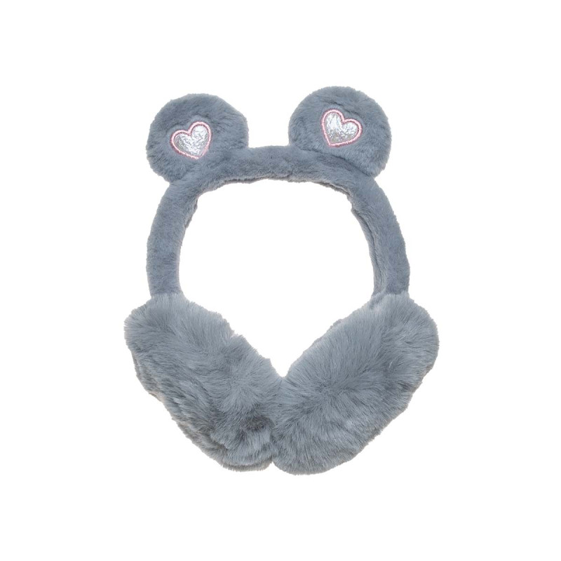 Fluffy Earmuffs with hearts (5-10 years)