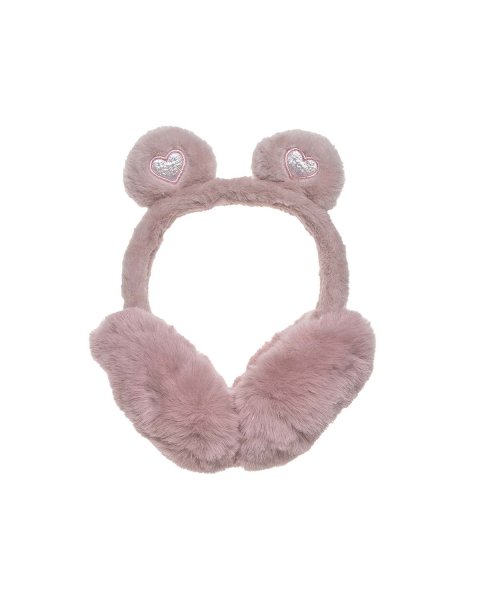 Fluffy Earmuffs with hearts (5-10 years)
