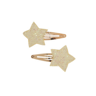 Κλιπ μαλλιών αστεράκια με glitter