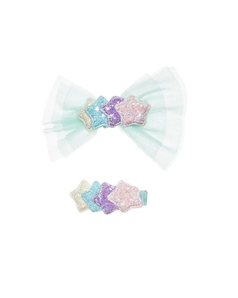 Hair clip with tulle and glitter