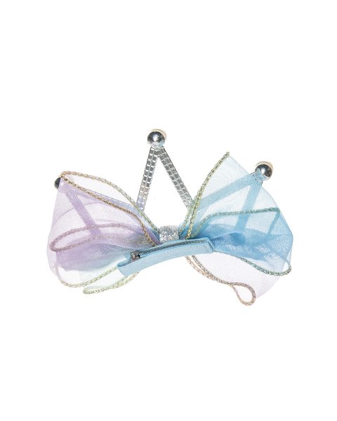 Hair clip crown with tulle, tulle and rhinestones