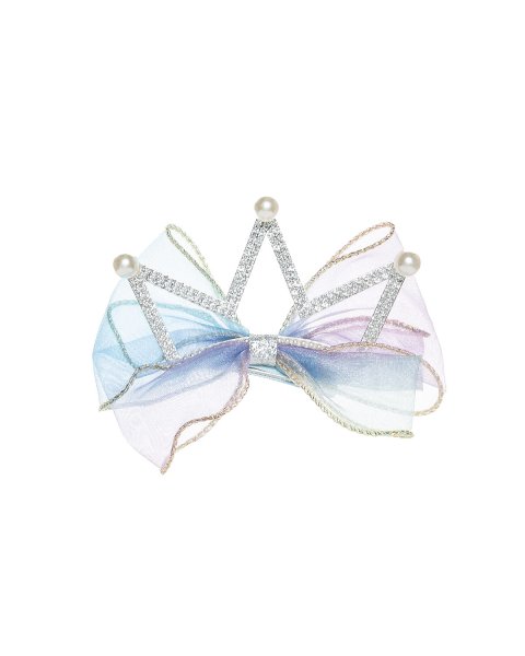 Hair clip crown with tulle, tulle and rhinestones