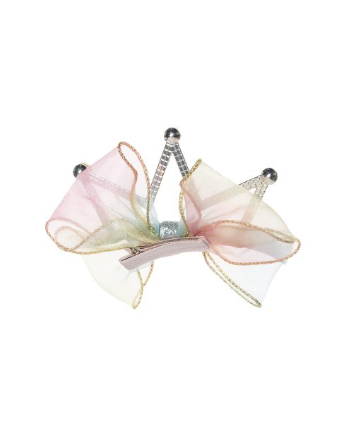 Hair clip crown with tulle, tulle and rhinestones